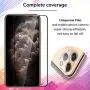 [ 4 Pack ] UniqueMe 2 Pack Tempered Glass Screen Protector +2 Pack Tempered Glass Camera Lens Protector for iPhone 11 Pro 5.8&quot[Full Coverage]