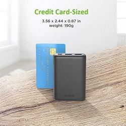 Omars Power Bank 10000 mAh 4-Port USB-C & USB-A Portable & Lightweight Smalllest Portable Charger for iPhone 11 pro/ 11/ XR/X/8Plus, iPad/iPad Pro/iPad Mini, Samsung Galaxy S9/Note (Black, Mini)