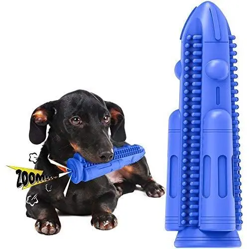 QDAN Dog Toy Chew Toothbrush Squeaky Toys Stick Puppy Chew Toy Interactive for Small Medium Dogs Teeth Cleaning Dental Care Stress Relive Indoors Outdoors(Fit 15-60Lbs Dogs