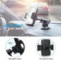 Car Phone Mount, Dashboard Car Phone Holder, Washable Strong Sticky Gel Pad with One-Touch Design Compatible iPhone 11 pro,11 pro max,X,XS,XR,8,7,6 Plus,Galaxy S7,8,9,10,Google Nexus