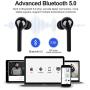 layajia Mini Wireless Earbuds Waterproof Wireless Headphones, Bluetooth 5.0 in-Ear Earphones TWS Stereo Sound, Portable Wireless Headset 28H Palytime w/Built-in Mic Single/Twin Mode Charging Case