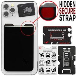 Gecko Travel Tech Phone Wallet - Stick On Card Holder Wallet for Cell Phones - Adhesive Card Pocket for Credit Cards and Money - Sticker for Cases - Phone Stand - RFID Protection Sleeve - (BB)