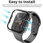 LK [2 Pack] Case for Apple Watch 40mm Series 5/4 Built-in Tempered Glass Screen Protector, Hard PC Protector Cover for iWatch 40mm (Clear)