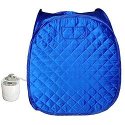 ZONEMEL Portable 2L Steam Sauna, Folding Tent, Remote Control, Full Body Slimming Loss Weight Detox Therapy-Blue