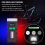 GOGOTIT Bike Lights Front and Back Rechargeable LED, LCD Display Light Bicycle Front Headlight and Back Rear Lights Combo Set Fits All Bicycles, Road