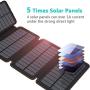 Solar Charger 25000mAh, FEELLE Portable Solar Power Bank Dual USB Ports Waterproof External Battery with LED Flashlight for Smartphones, Tablets and More