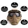 Anyoupin Paintball Mask, Airsoft Mask Full Face with Goggles Impact Resistant for Airsoft BB Hunting CS Game Paintball and Other Outdoor Activities