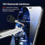 TORRAS Diamonds Hard iPhone 11 Screen Protector [2X Military Grade Shatterproof] [Eye Protection] iPhone XR Screen Protector, Clear Tempered Glass Screen Protector Film for Apple iPhone 6.1-2 Pack