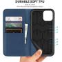 SHIELDON iPhone 11 Pro Case, Genuine Leather iPhone 11 Pro Wallet Auto Sleep Wake Flip Magnetic Cover RFID Blocking Card Slots Holder Kickstand Case Compatible with iPhone 11 Pro (5.8") - Royal Blue