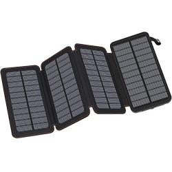 Solar Charger 25000mAh FEELLE Solar Power Bank with Dual 2.1A USB Output Portable External Battery Charger for Smart Phone, Tablet and More