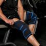 BUENOD 2 Pack Knee Sleeves for Workout, Knee Compression Braces for Men & Women, Knee Support for Basketball, Hiking, Running, Gym, Sports, (Blue, Medium)