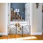 Zoogamo 3 Panel Leaf Design Metal Pet Gate - Durable Lightweight Extra Wide Expandable & Folding Home/Indoor/Outdoor Dog Fence