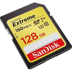 SanDisk 128GB Extreme SDXC UHS-I Card - C10, U3, V30, 4K UHD, SD Card - SDSDXV5-128G-GNCIN