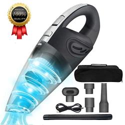 Car Vacuum Cleaner, Portable Cordless Handheld Vacuum High Power Wet/Dry Auto Vacuum Cleaner 12V Mini Car Vac for Home/Car Cleaning with Carry Bag