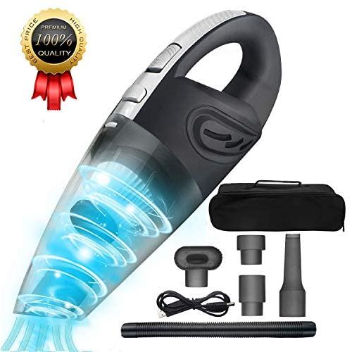 Car Vacuum Cleaner, Portable Cordless Handheld Vacuum High Power Wet/Dry Auto Vacuum Cleaner 12V Mini Car Vac for Home/Car Cleaning with Carry Bag