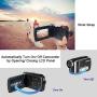 Video Camera Camcorder Vmotal HD 1080P 12.0MP 2.8 Inch LCD 270 Degrees Rotatable Screen 8X Digital Zoom Camera Recorder YouTube Vlogging Camera with Rechargable Battery (Black)
