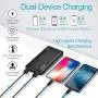 Portable Charger Power Bank 10000mAh - External Battery Pack with Dual USB Ports and USB-C Input, Compact High-Speed Charging Backup Phone Charger, Compatible for iPhone, Samsung, iPad, etc.