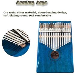 EastRock Kalimba 17 Keys Thumb Piano, Portable Finger Piano Gifts with EVA Waterproof Hard Protective Case, Professional Acoustic Finger Thumb Piano Music Gift for Kids Adult Beginners (Blue)