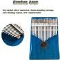EastRock Kalimba 17 Keys Thumb Piano, Portable Finger Piano Gifts with EVA Waterproof Hard Protective Case, Professional Acoustic Finger Thumb Piano Music Gift for Kids Adult Beginners (Blue)