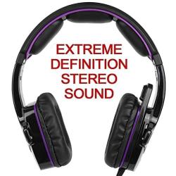 Stereo Gaming Headset for PS4, SADES SA930 Wired Noise Cancelling Headphone with Volume Control Mic Soft Memory Earmuffs for PC Laptop Mac New Xbox one(Black Purple)