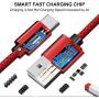 CLEEFUN USB C Cable Fast Charging, [6 Pack, 3/3/6/6/10/10 ft] Nylon Braided USB A to Type C Charger Cord Compatible with Samsung Galaxy S10e S20 S10 S9 S8 Plus, Note 10 9 8, Moto G8 G7 G6, LG G8 G7