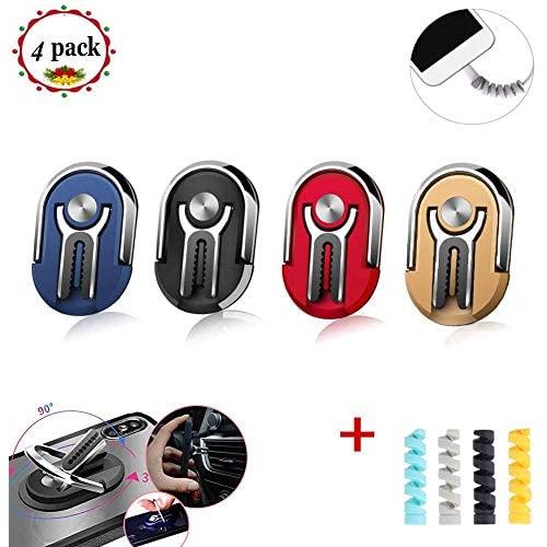 4 Pack Phone Ring Holder Multipurpose Mobile Smartphone Bracket Rotating Phone Holders Rotating 360 Degree Vent Clip Phone Mount Phone Accessories for Car