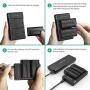 NP-F550 RAVPower Battery Charger for Sony NP F970, F750, F770, F960, F550, F530, F330, F570, CCD-SC55, TR516, TR716, TR818, TR910, TR917 and more (2-Pack Replacement Battery Kit, Dual Slot Charger)