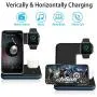 Wireless Charger, LINKPAL 3 in 1 Qi-Certified 15W Fast Charging Station for Apple iWatch 5/4/3/2/1,AirPods,Wireless Charging Stand Compatible with iPhone 11 /XS MAX/XR/XS/X/8 Plus/Samsung (Black) Wireless Charger, LINKPAL 3 in 1 Qi-Certified 15W Fast Charging Station for Apple iWatch 5/4/3/2/1,AirPods,Wireless Charging Stand Compatible with iPhone 11 /XS MAX/XR/XS/X/8 Plus/Samsung (Black)