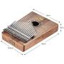 LingTing LT-K17S 17 key Kalimba Thumb Piano Mbira Musical Gift (without eq)