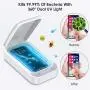 UV Cell Phone Cleaner, Portable UV Lights Smart Phone Sanitizer Phone Cleaner Box Aromatherapy Function Disinfection for All iPhone Android Cellphone Toothbrush Watches Keys UV Cell Phone Cleaner, Portable UV Lights Smart Phone Sanitizer Phone Cleaner Box Aromatherapy Function Disinfection for All iPhone Android Cellphone Toothbrush Watches Keys
