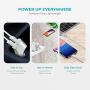 iPhone Charger, Overtime Apple MFi Certified 6ft Braided Lightning USB Cable with Dual Port Wall & Car Charger Adapter for iPhone 11 Pro Max X Xs XR 8 7 6s 5 SE, iPad Pro Air Mini – Silver