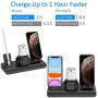 Wireless Charger for iPhone, Wireless Charging Stand for AirPods and Apple Watch, 4 in 1 Apple Charging Station Qi 7.5 W/10W Fast Charging Pad Compatible with iPhone 11/11 Pro/8/8 Plus/Xs MAX/XS/XR
