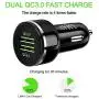 Car Charger, 48W 6A Dual-Port QC 3.0 Fast USB Car Charger Adapter Compatible for Galaxy S10+ Note 10, iPhone 11 Pro XS Max iPad Pro, Moto, LG, Pixel, OnePlus, Huawei and More.[2Pack]