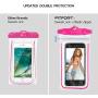 FITFORT 4 Pack Universal Waterproof Case Cell Phone Dry Bag/Pouch for iPhone X 8 7 6 6S Plus Galaxy S8/S7 Edge/S6 Note4 LG G5 Up to 5.5Inches(Black+Blue+Green+Rose Red)