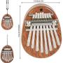 8 Key Kalimba Mini Thumb Piano Solid Wood Finger Marimba Musical Pendant Gift for Beginners Kids Adults