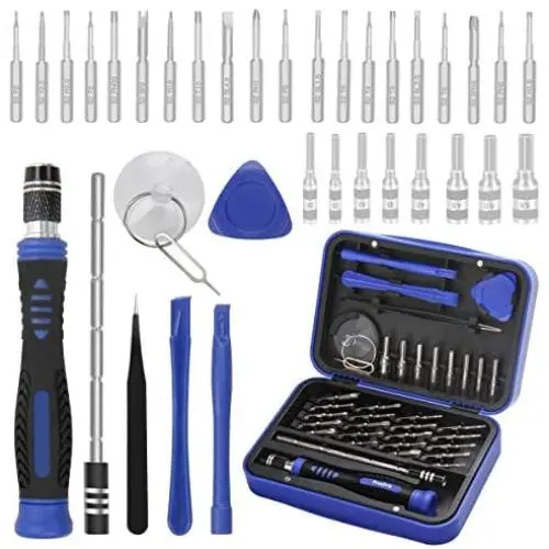 Preciva 37 in 1 Magnetic Screwdriver Kit, Precision Driver Kit Electronic Repair Tool with 28 Bits, Flexible Shaft, Extension Rod for Mobile Phone, Smart phone, Game Console, Tablet, PC Repairing. Preciva 37 in 1 Magnetic Screwdriver Kit, Precision Driver Kit Electronic Repair Tool with 28 Bits, Flexible Shaft, Extension Rod for Mobile Phone, Smart phone, Game Console, Tablet, PC Repairing.