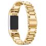 Jiarusig Compatible with Fitbit Charge 2 Bands, Stainless Steel Metal Bands Strap Men Women Replacement Bracelet Small Large Wristband Accessories Band Compatible with Fitbit Charge 3, Gold