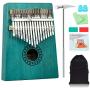 LVOW Kalimba Thumb Piano 17 Keys Portable Finger Piano African Mbira Gift for Kids Adult Beginners Professional(Blue)