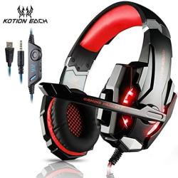 G9000 PS4 Gaming Headset 3.5mm Bass Headphone Game Earphone with Microphone for PC Laptop One Mobile Phone