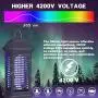 Electric Mosquito Zapper, 11W Powerful 4200V Insect Killer, Safety Fly Repelled Lamp, Light-Emitting Flying Insect Trap for Indoor, Backyard, Farm(Black) Electric Mosquito Zapper, 11W Powerful 4200V Insect Killer, Safety Fly Repelled Lamp, Light-Emitting Flying Insect Trap for Indoor, Backyard, Farm(Black)