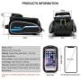 Sireck Phone Holder Bike Bag, Waterproof Top Tube Bicycle Frame Bag, 6.5 inch Touchscreen Cycling Cellphone Mount Pannier Accessories for iPhone Xs Max, Huawei