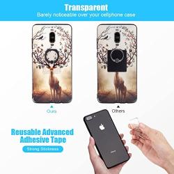 Phone Ring Cell Phone Ring Holder 360 Degree Rotation Phone Ring Holder Transparent Finger Ring Stand Kickstand Compatible Most of Smartphones Set of 5