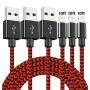 iPhone Charger, MFi Certified Lightning Cable 3Pack 10FT Extra Long Nylon Braided USB Charging & Syncing Cord Compatible iPhone Xs/Max/XR/X/8/8Plus/7/7Plus/6S/6S Plus/SE/iPad -BlackRed iPhone Charger, MFi Certified Lightning Cable 3Pack 10FT Extra Long Nylon Braided USB Charging & Syncing Cord Compatible iPhone Xs/Max/XR/X/8/8Plus/7/7Plus/6S/6S Plus/SE/iPad -BlackRed