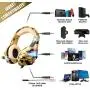 Gaming Headset for PS4, Xbox One, PC, Laptop Cellphone -Stereo Surround Gaming Headphones with Microphone, Noise Cancelling, LED Lights, Volume Control 3.5 mm Jack - Camo Gaming Headset for PS4, Xbox One, PC, Laptop Cellphone -Stereo Surround Gaming Headphones with Microphone, Noise Cancelling, LED Lights, Volume Control 3.5 mm Jack - Camo