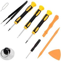 Repair Kit with Tools for All iPhone (4-XS Max), Samsung Galaxy, Note - Magnetic Screwdriver Tool Set for Cell Phones and Mobile Devices - Fix iPhone Screen, Battery with ScandiTech Toolkit