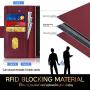 FYY Case for Samsung Galaxy Note 20 Ultra 6.9", Luxury [Cowhide Genuine Leather][RFID Blocking]Wallet Case,Flip Folio Case with Kickstand Function and Card Slots for Galaxy Note 20 Ultra 6.9" Wine Red