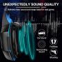 VersionTECH. G2000 Gaming Headset, Surround Stereo Gaming Headphones with Noise Cancelling Mic, LED Light & Soft Memory Earmuffs, Works with Xbox One, PS4, Nintendo Switch, PC Mac Computer Games -Blue