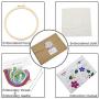 Full Range of Handmade Starter Embroidery Kits with Flower Pattern Including Embroidery Hoop, Embroidery Cloth, Color Threads, Needle and Instruction (511126)