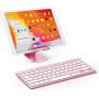 OMOTON Ultra-Slim Bluetooth Keyboard Compatible with iPad 10.2-inch/ 9.7-inch, iPad Air 10.5, iPad Pro 11/12.9, iPad Mini 5/4, iPhone and Other Bluetooth Enabled Devices, Rose Gold