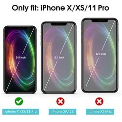 OTAO Privacy Screen Protector for iPhone 11 Pro/iPhone X/XS 5.8inch True 28°Anti Spy Tempered Glass Full-Coverage (2 -Pack)